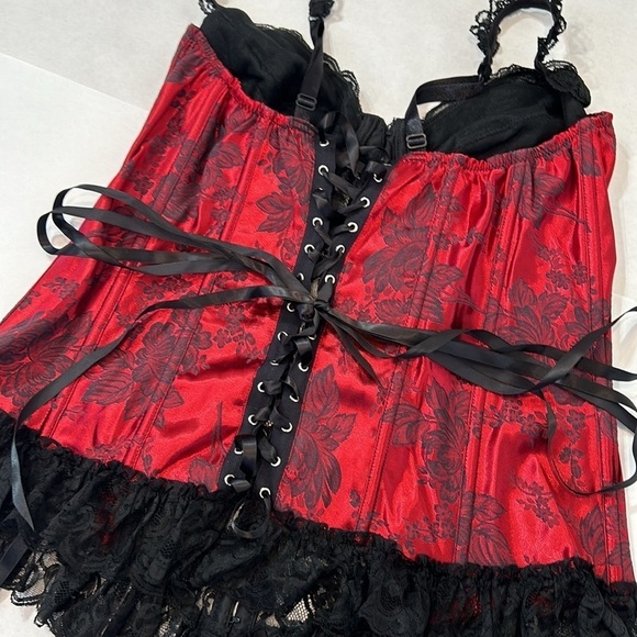 Vintage intimate, apparel, brocade lace back corset top women’s plus size 40 - Picture 7 of 7